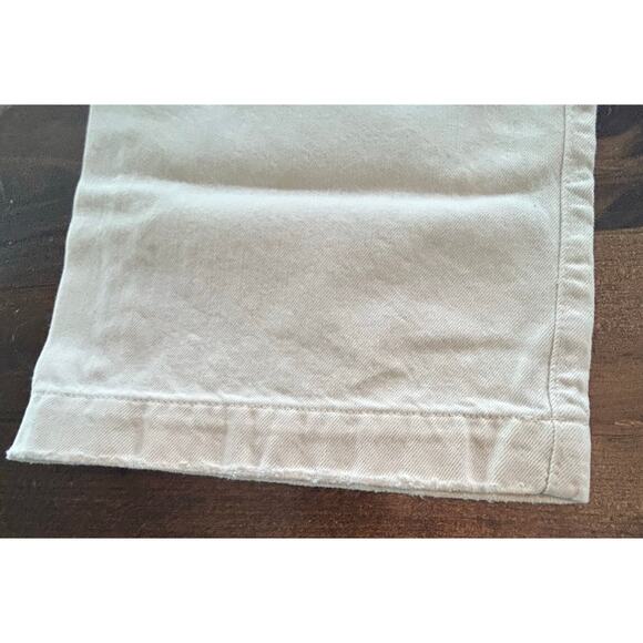Ralph Lauren Polo Cotton Pocket Switching Two Tone Pants Cream Color Women Sz 28 - Picture 6 of 13